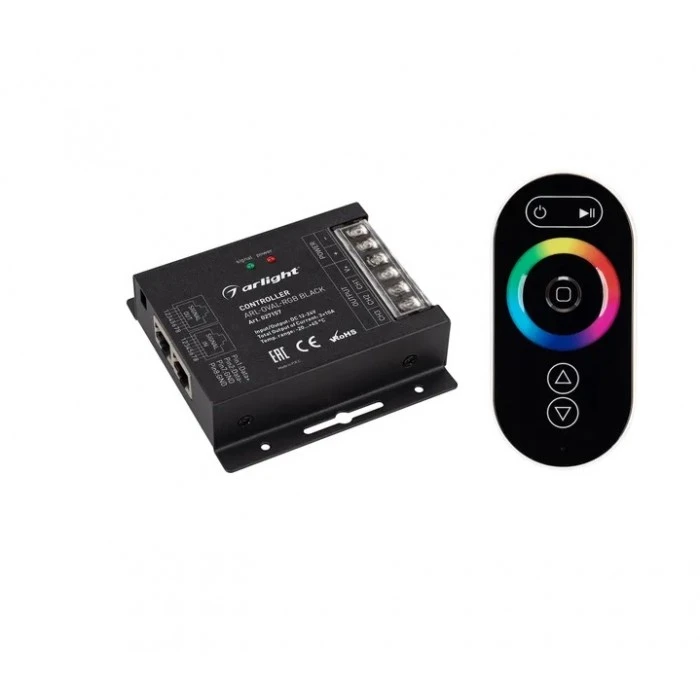 Контроллер ARL-OVAL-RGB BLACK (12-24V, 3x10A), АС