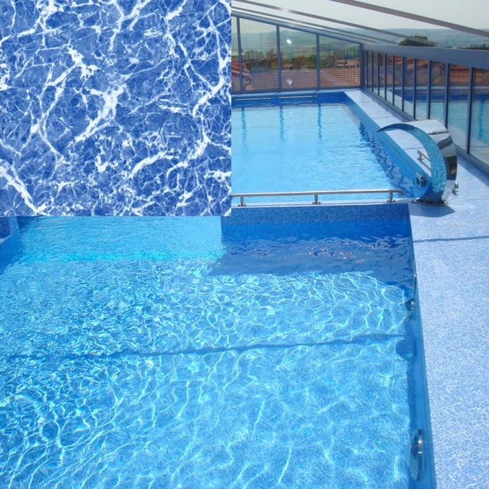 Пленка для бассейна SUPRA Blue Marble (синий мрамор) Elbtal Plastics (ширина 165 cм)