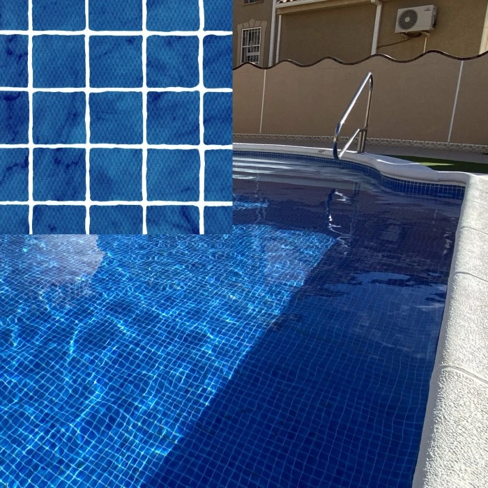 Пленка для бассейна SUPRA Azur Mosaic (мозайка лазурная) Elbtal Plastics (ширина 165 cм)