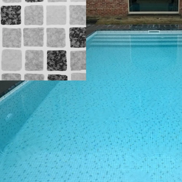 Пленка для бассейна SUPRA Grey Mosaic (мозайка серая) Elbtal Plastics (ширина 165 cм)