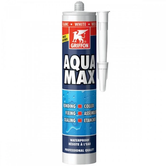 Клей-герметик Griffon AQUA MAX, 425 гр, белый