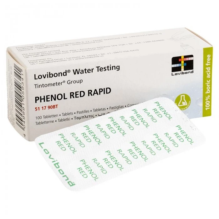 Таблетки для тестера pH Phenol Red, 100шт
