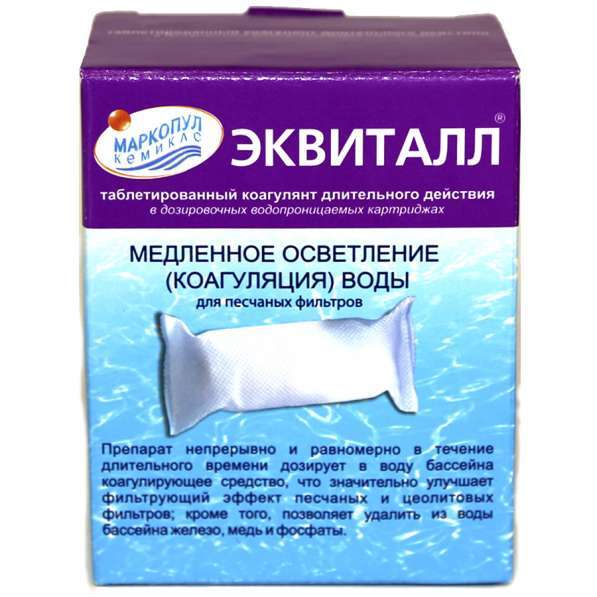 "ЭКВИТАЛЛ" коагулянт, таблетки медленного действия в картридже, 1кг